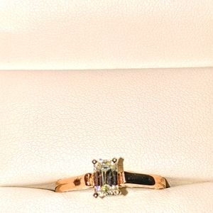 0.50 Carat Rose Gold Mossainte Engagement Ring